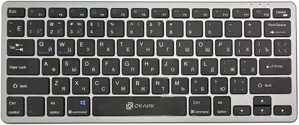Клавиатура Oklick 835S черный/серый USB 971000132213698