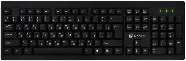 Клавиатура Oklick 95KW черный USB 971000132215698