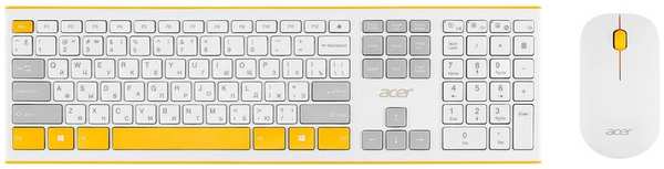 Комплект мыши и клавиатуры Acer OCC200 жёлтый 971000139876698