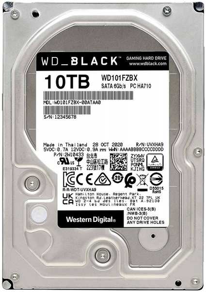Жесткий диск Western Digital 10TB BLACK (WD101FZBX) 971000149997698