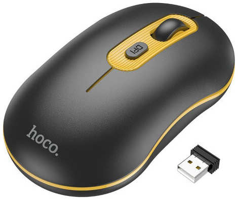 Компьютерная мышь Hoco GM21 черный/желтый 971000153468698