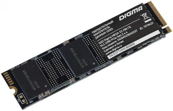 SSD накопитель Digma Mega M2 256ГБ M.2 2280 PCI-E 3.0 x4 NVMe (DGSM3256GM23T)