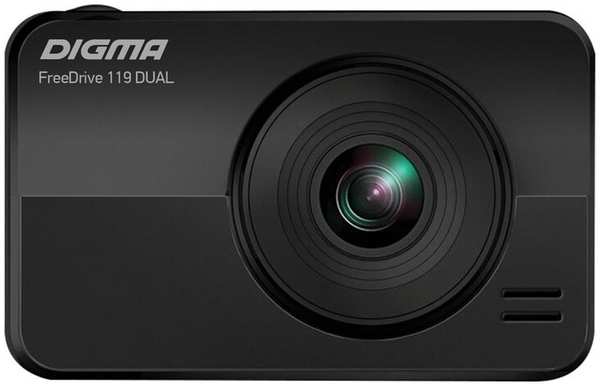 Автомобильный видеорегистратор Digma FreeDrive 119 DUAL черный 971000160125698