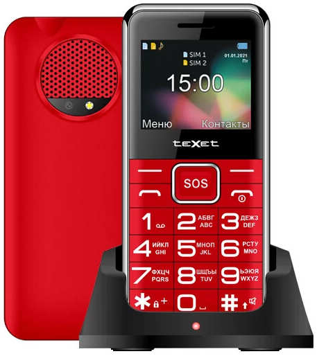 Телефон TeXet TM-B319 красный 971000160574698