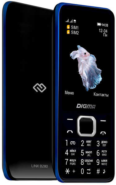 Телефон Digma LINX B280 32Mb черный 971000162210698