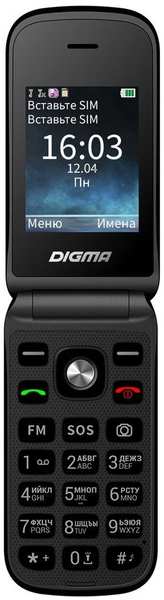Телефон Digma VOX FS240 32Mb черный 971000162213698