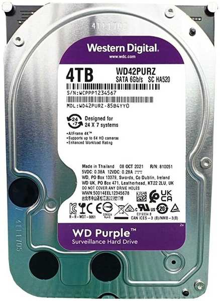 Жесткий диск Western Digital Purple 4TB (WD42PURZ) 971000163961698