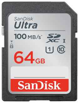 Карта памяти SanDisk SDXC 64GB SDSDUNR-064G-GN3IN
