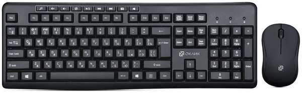 Комплект мыши и клавиатуры Oklick 225M черный/черный USB (1454537) 971000165338698