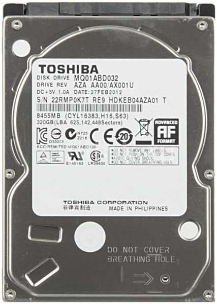 Жесткий диск Toshiba 2.5 320GB (MQ01ABD032) 971000166374698