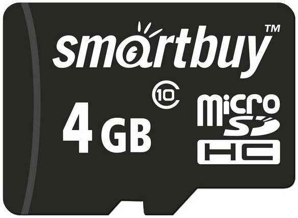Карта памяти Smartbuy MicroSDHC 4GB Class10 + адаптер 971000168664698