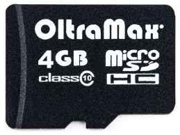 Карта памяти Oltramax MicroSDHC 4GB Class10 (+ адаптер SD) 971000168680698