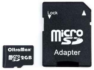 Карта памяти Oltramax MicroSD 2GB (+ адаптер SD) 971000168682698