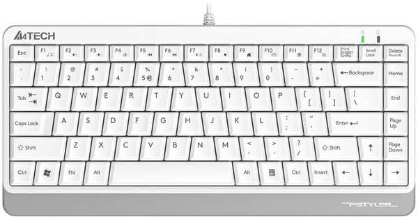 Клавиатура A4Tech Fstyler FKS11 белый/серый USB 971000169738698