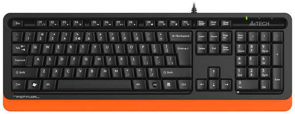 Клавиатура A4Tech Fstyler FKS10 черный/оранжевый USB 971000169793698