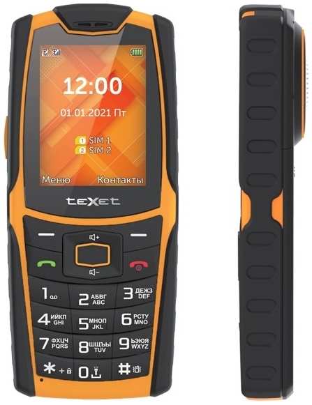 Телефон teXet TM-521R черный-оранжевый 971000169944698