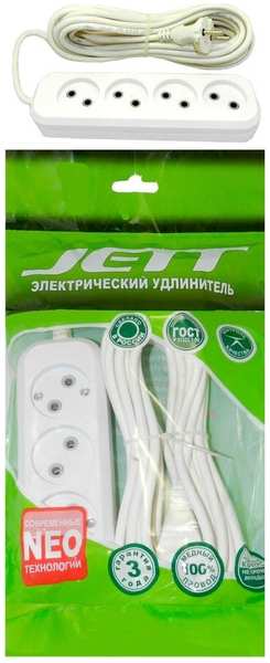 Удлинитель Jett РС-4 4роз. 7м (155-407)