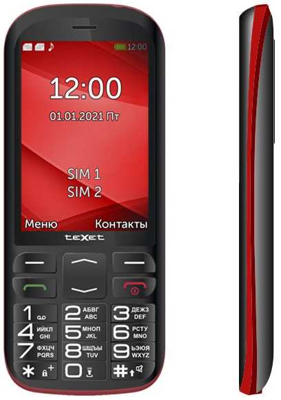 Телефон TeXet TM-B409 черный-красный 971000186060698