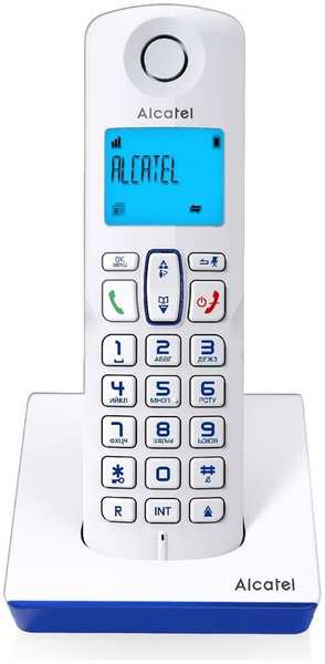 Радиотелефон Alcatel S230 белый/синий 971000188890698