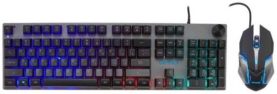 Комплект мыши и клавиатуры Oklick GMNG 500GMK серый/черный 971000191813698