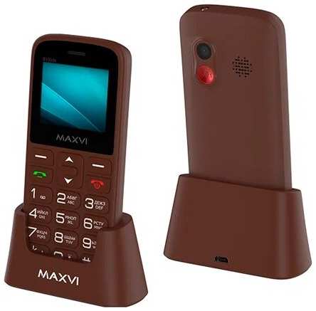 Телефон Maxvi B100ds brown 971000192893698