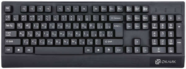 Клавиатура Oklick 115M черный USB 971000194198698