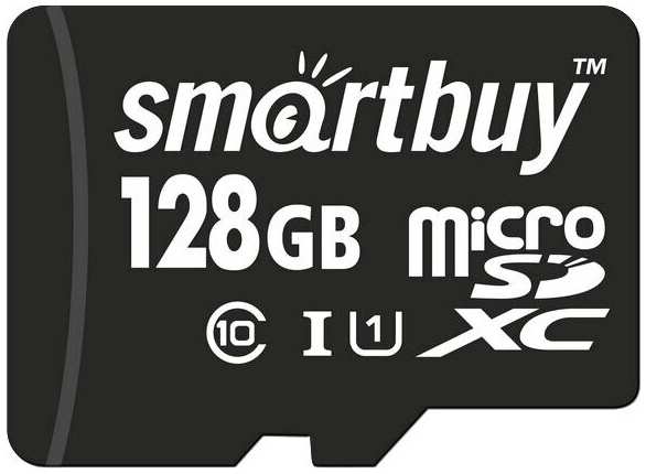 Карта памяти Smartbuy MicroSDXC 128GB Class10 UHS-I U1 (SB128GBSDCL10-01) + адаптер 971000198693698