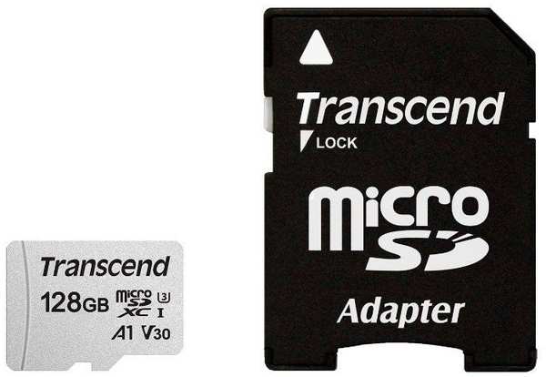 Карта памяти Transcend microSD 128GB TS128GUSD300S-A ( + adapter)