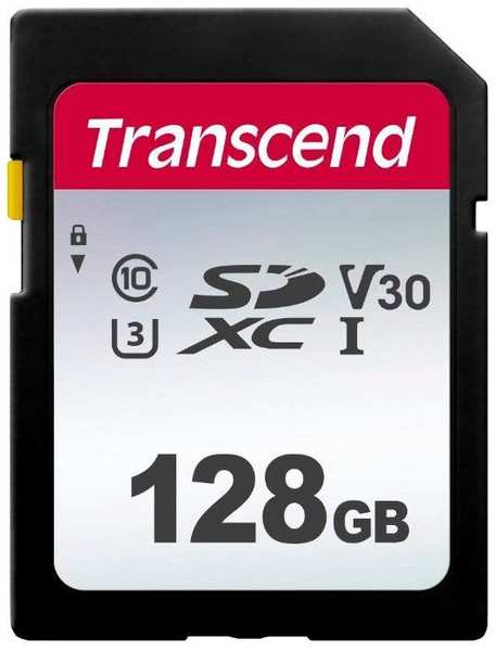 Карта памяти Transcend SDXC UHS-I U1 class 10 128GB TS128GSDC300S