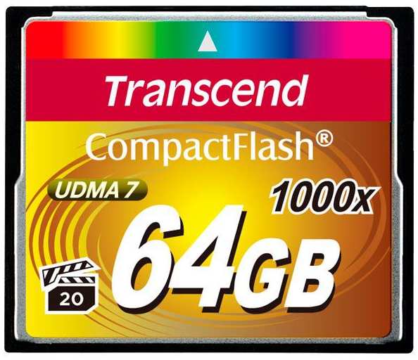 Карта памяти Transcend 64GB CompactFlash 1000X TS64GCF1000 971000202210698