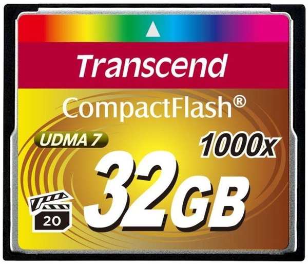 Карта памяти Transcend 32GB CompactFlash 1000X TS32GCF1000 971000202218698