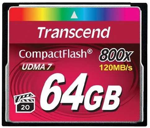 Карта памяти Transcend 64GB CompactFlash 800X TS64GCF800