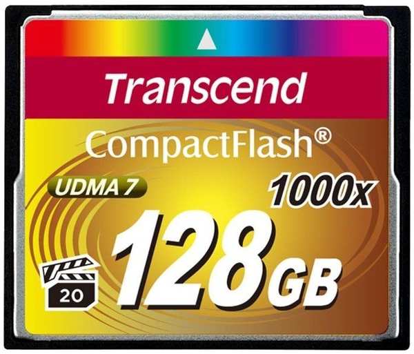 Карта памяти Transcend 128GB CompctFlash 1000X TS128GCF1000