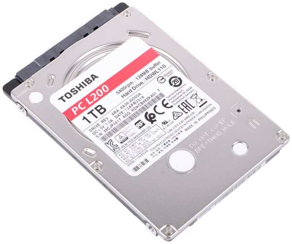 Жесткий диск Toshiba L200 SATA III/1Tb/5400rpm/128Mb/2.5 (HDWL110UZSVA) 971000204934698