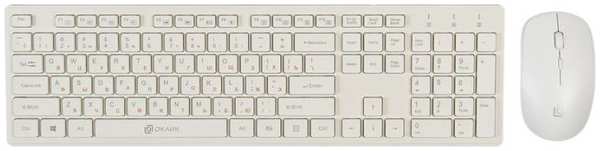 Комплект мыши и клавиатуры Oklick 240M белый/белый 971000213680698