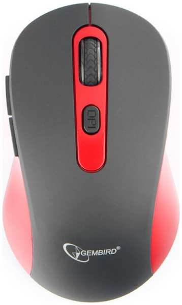 Компьютерная мышь Gembird MUSW-221-R чёрный/красный (17378) 971000220592698