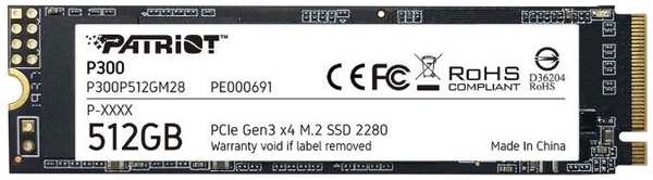 SSD накопитель Patriot QLC M.2/512GB/2280 (P300P512GM28) 971000222502698