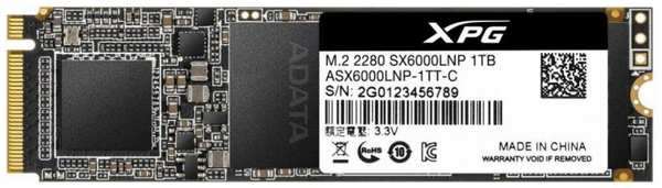 SSD накопитель A-Data XPG SX6000 Lite PCI-E x4/1Tb/M.2 2280 (ASX6000LNP-1TT-C)