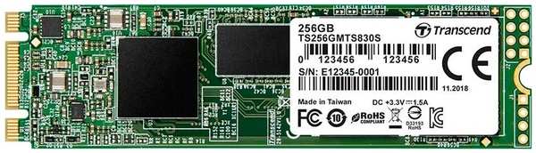 SSD накопитель Transcend 256GB M.2 2280 (TS256GMTS830S)