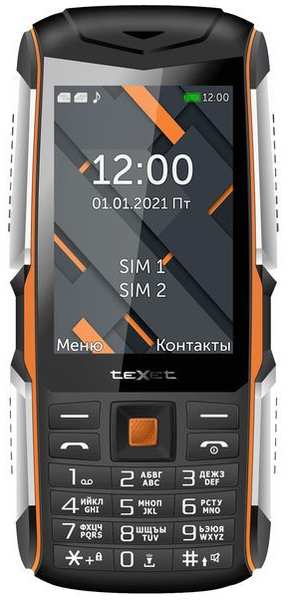 Телефон teXet TM-D426 черный-оранжевый 971000232342698