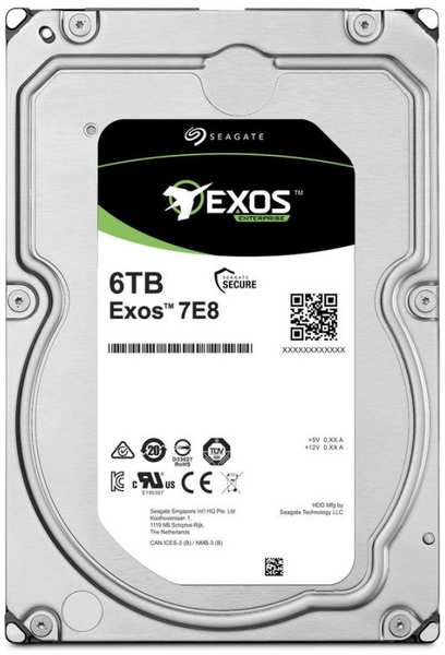 Жесткий диск Seagate Exos 7E8 512E/3.5/256Mb (ST6000NM0095)