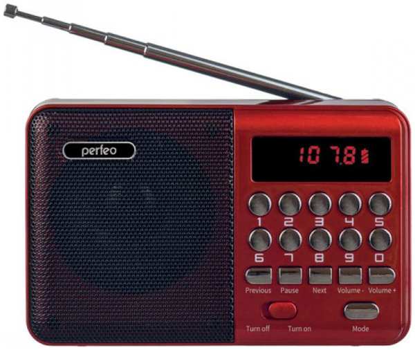 Радиоприёмник Perfeo PF-A4871 красный 971000234829698