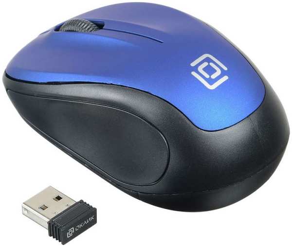 Компьютерная мышь Oklick 665MW черный/синий 971000240646698