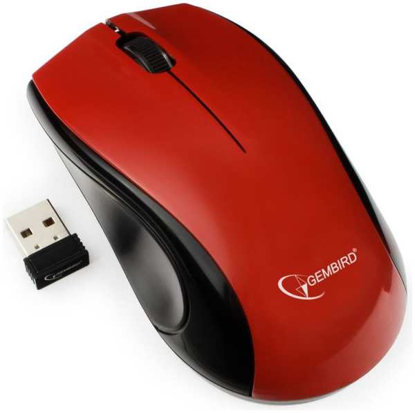 Компьютерная мышь Gembird MUSW-320-R красный 971000240787698
