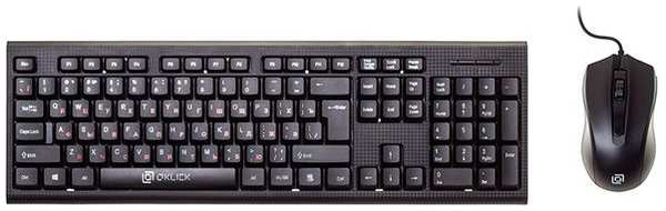 Комплект мыши и клавиатуры Oklick 620M черный 971000243742698