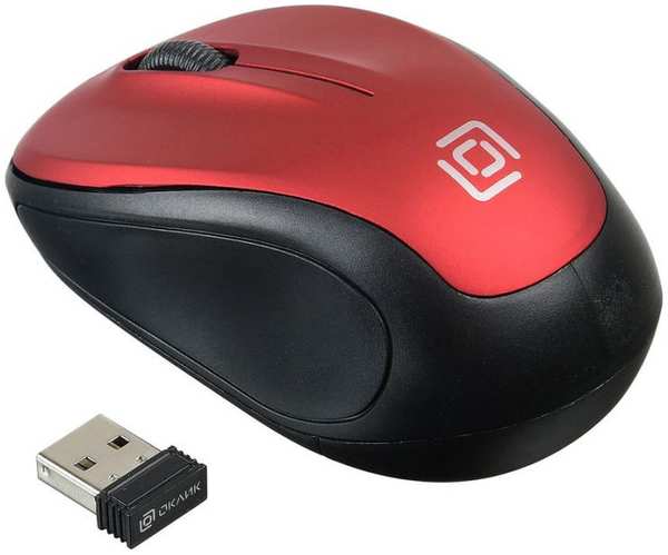 Компьютерная мышь Oklick 665MW черный/красный 971000243784698