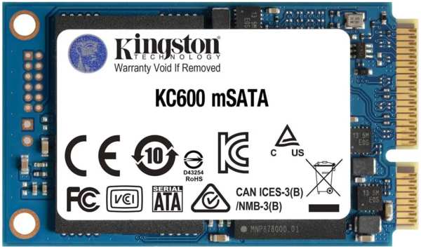 SSD накопитель Kingston MSATA KC600 256GB (SKC600MS/256G) 971000250892698