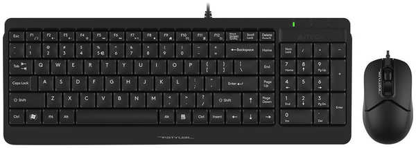 Комплект мыши и клавиатуры A4Tech Fstyler F1512 USB черный/черный 971000251581698