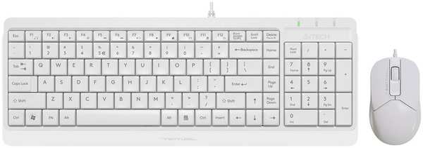 Комплект мыши и клавиатуры A4Tech Fstyler F1512 USB белый/белый 971000251582698