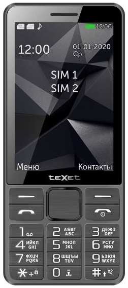 Телефон TeXet TM-D324 серый 971000258283698